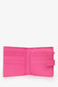Bottega Veneta Pink Leather Intrecciato Bi Fold Wallet