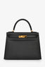 Hermès 2018 Black Epsom Leather Kelly 28 with Strap