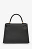 Hermès 2018 Black Epsom Leather Kelly 28 with Strap