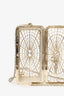 Pre-Loved Chanel™ 2025 S/S Runway Gold Toned Metal Crystal Strass 'Bird Cage Minaudière' Bag