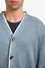 Hermès Blue Linen Button Down Cardigan Size L Mens