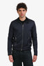 Hermès Navy Nylon/Fleece 'Warm Up' Jacket Size M Mens