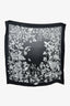 Gucci Black/White Silk Floral Print Square Scarf