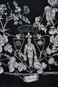 Gucci Black/White Silk Floral Print Square Scarf