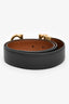 Salvatore Ferragamo Black/Brown Leather Reversible Belt