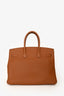 Hermès 2012 Brown Clemence/Lizard Leather Club Birkin 35 GHW