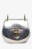 Chloe Silver Leather 'Drew' Crossbody Bag