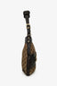 Gucci Brown Canvas 'GG' Web Horsebit Hobo Bag