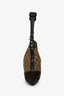Gucci Brown Canvas 'GG' Web Horsebit Hobo Bag