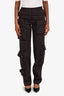 Off-White Brown High-Waisted Cargo Pants Size 38