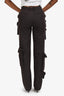Off-White Brown High-Waisted Cargo Pants Size 38