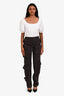 Off-White Brown High-Waisted Cargo Pants Size 38