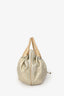 Fendi Gold/Silver Leather Woven Top Handle Bag