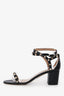 Valentino Black Leather Wrap-Around Rockstud Heels Size 38.5