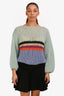 Maiami Blue/Multicolour Mohair Chunky Open Knit Long Sleeve Sweater Size S/M