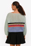 Maiami Blue/Multicolour Mohair Chunky Open Knit Long Sleeve Sweater Size S/M