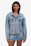 Agolde Blue Denim Light Wash Oversized Denim Jacket Size XS
