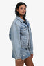 Agolde Blue Denim Light Wash Oversized Denim Jacket Size XS