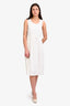 Reformation White Cotton Drawstring Sleeveless Midi Dress Size 4