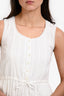 Reformation White Cotton Drawstring Sleeveless Midi Dress Size 4