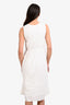 Reformation White Cotton Drawstring Sleeveless Midi Dress Size 4