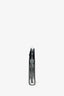 Salvatore Ferragamo Silver Metallic Leather Gancini Clutch