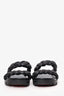 Christian Louboutin Black Leather Just Brio Sandals Size 41
