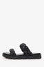 Christian Louboutin Black Leather Just Brio Sandals Size 41