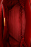 Prada Burgundy Saffiano Leather Large Double Zip Galleria Tote With Strap