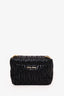 Miu Miu Black Matelassé Napa Chain Flap Shoulder Bag