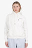 Jacquemus White 'Le Sweatshirt' Embroidered Logo Hoodie Size S