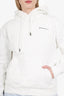 Jacquemus White 'Le Sweatshirt' Embroidered Logo Hoodie Size S