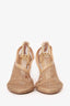 Bottega Veneta Beige Mesh/Leather Ankle Chain D'orsay Pumps Size 38