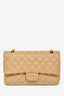 Pre-Loved Chanel™ 2006-08 Beige Leather Medium Double Flap