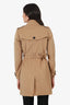 Burberry Brown Wool Mid Length Trench Coat Size 4