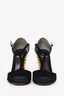 Fendi Black Suede Open Toe Heels Size 36.5