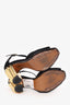 Fendi Black Suede Open Toe Heels Size 36.5