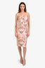 Stella McCartney Pink Floral Sweetheart Strapless Dress Size 42