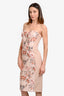 Stella McCartney Pink Floral Sweetheart Strapless Dress Size 42