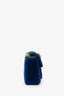 Gucci Navy Velvet Mini 'GG' Marmont Shoulder Bag