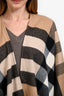 Burberry Beige Wool/Cashmere Blend Nova Check Poncho Estimated Size S