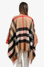 Burberry Beige Wool/Cashmere Blend Nova Check Poncho Estimated Size S