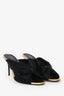 Oscar De La Renta 2016 Black/Gold 'Glen' Mules Size 39