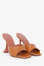 Amina Muaddi Brown Patent Lupita Sandals Size 37
