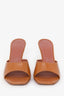 Amina Muaddi Brown Patent Lupita Sandals Size 37