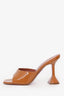 Amina Muaddi Brown Patent Lupita Sandals Size 37