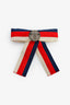 Gucci Blue/Red/White Fabric Web Embellished Brooch