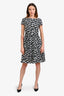 Prada 2011 Black/White Cotton Flare Dress Size 40