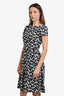 Prada 2011 Black/White Cotton Flare Dress Size 40