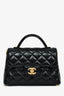 Pre-Loved Chanel™ 2025 Black Quilted Lambskin Mini Rectangular Top Handle Flap Bag